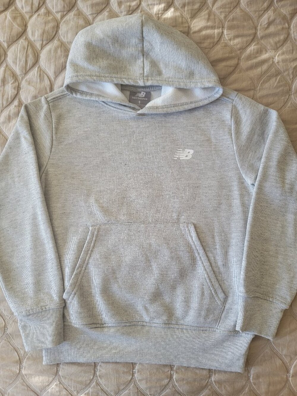 New Balance Kids Cotton Fleece Pullover Hoodie, size 8